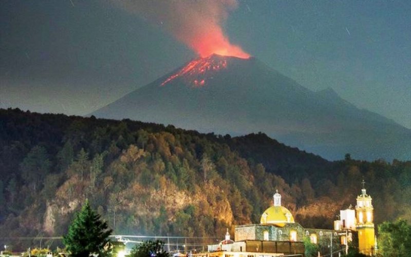 Se destruye domo del volcán Popocatépetl