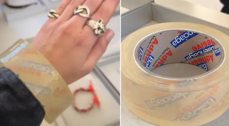 Balenciaga vende pulsera de cinta adhesiva que vale más de 50 mil pesos