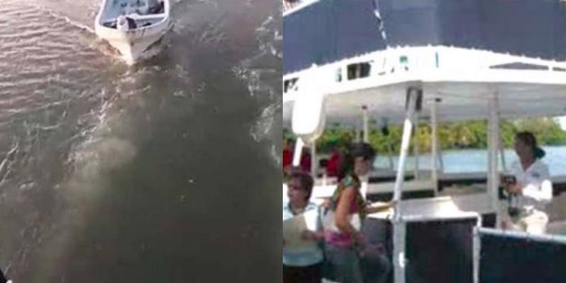 #ÚltimoMinuto| En menos de 2 minutos Piratas asaltan barco de turistas en Tabasco.