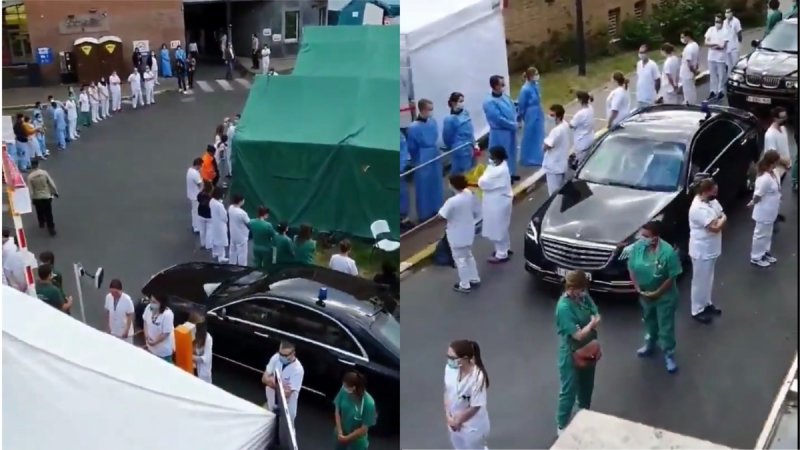 Médicos y enfermeras le dan la ESPALDA a Primer Ministra de Bélgica (VIDEO)