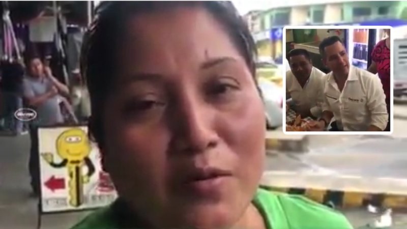 Vendedora ambulante exige a gobernador de Oaxaca que pague lo que se comió