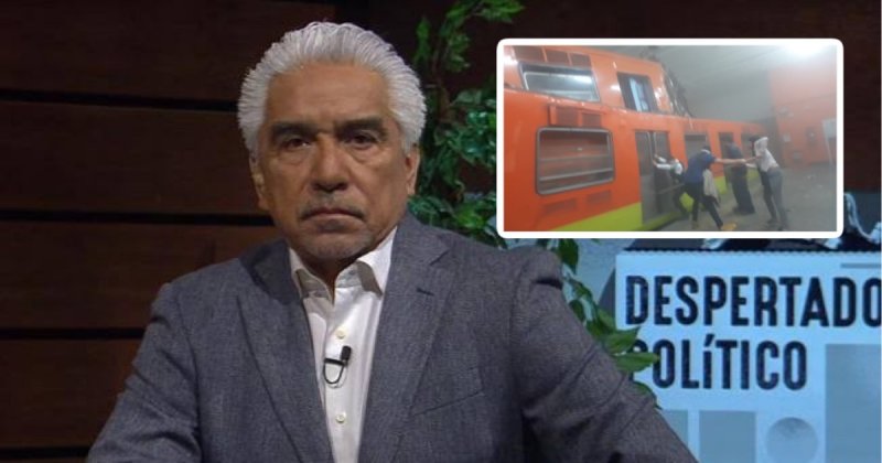 Ricardo Alemán culpa a AMLO del choque de trenes del Metro y le tunden por ridículo