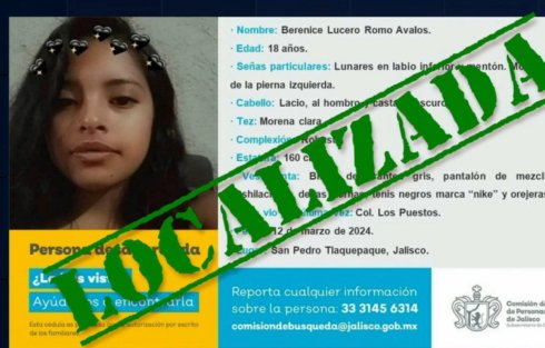 Lucero Berenice Romo Ávalos hallada sana en Jalisco