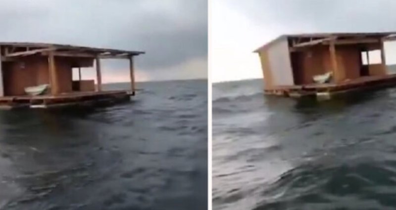 Hallan al restaurante «El Atracadero» flotando en la costa, tras ser arrastrado por el río Tuxpany