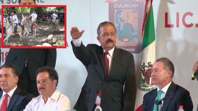 Le tunden a presidente municipal de Culiacán por organizar carreras de burros con frases de AMLO.