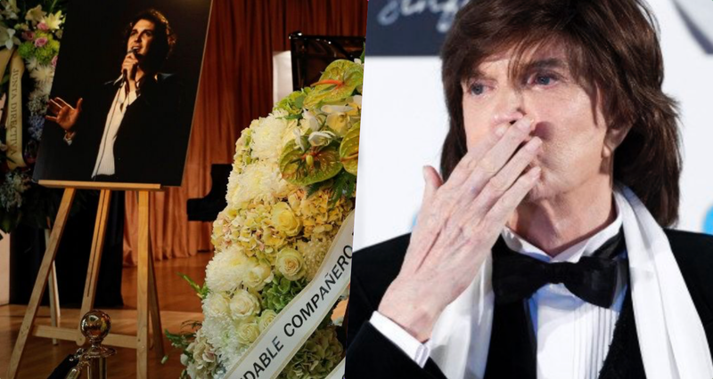 Entre lágrimas, flores y música le dan el último adiós a Camilo Sesto en Madrid, España.