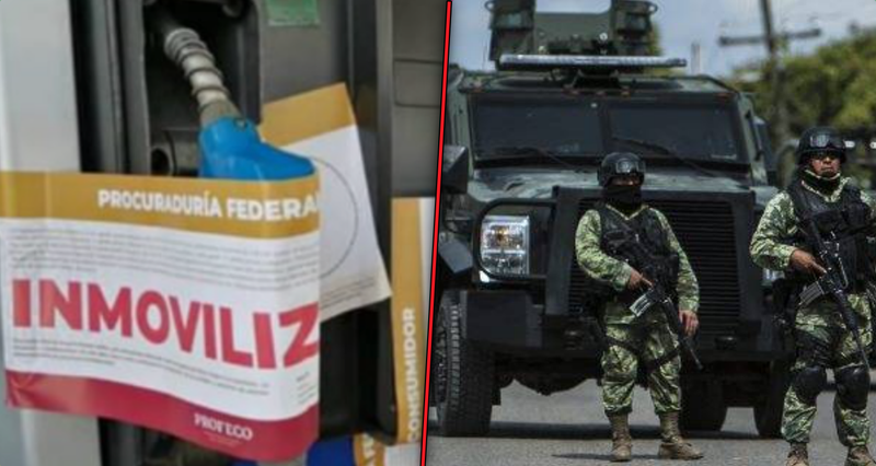 PROFECO clausura gasolineras que se negaron a dar servicio a militares y policías en Nuevo Laredo.