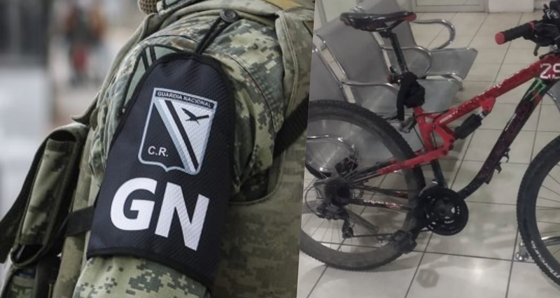 Policía de Aguascalientes detiene a supuesto elemento de GN por robar una bici en rodada nocturna.