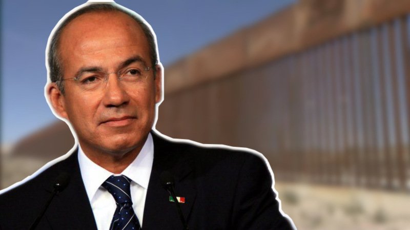 Calderón declara su apoyo a la construcción del muro de Trump.