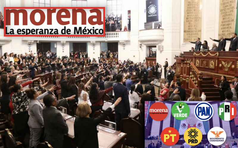 Gracias a votos de Morena, Congreso de la CDMX aprueba eliminar 32 curules en el senado. 