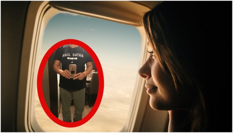 Tripulación de American Airlines obligan a pasajera a quitarse una playera que decía “Viva Satanás”