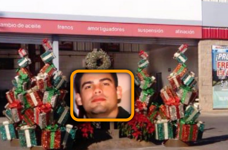 Con nochebuenas y regalos decoran el lugar donde mataron al hijo mayor de “El Chapo”