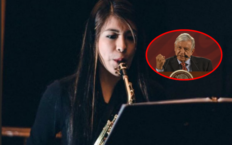 AMLO promete justicia a saxofonista bañada en ácido por exdiputado priistay