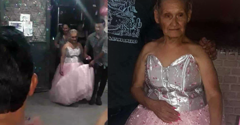 Abuelita de 79 años celebra la fiesta de XV años que siempre soñó (VIDEO)