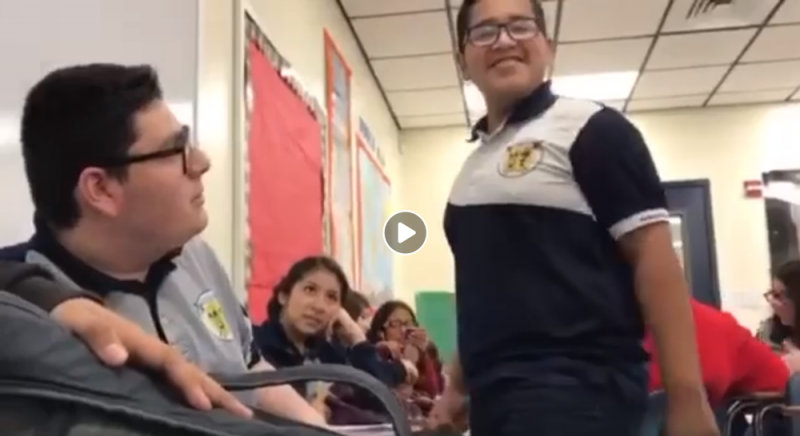 Estudiante defiende a compañero con autismo que recibió un puñetazo (VIDEO)