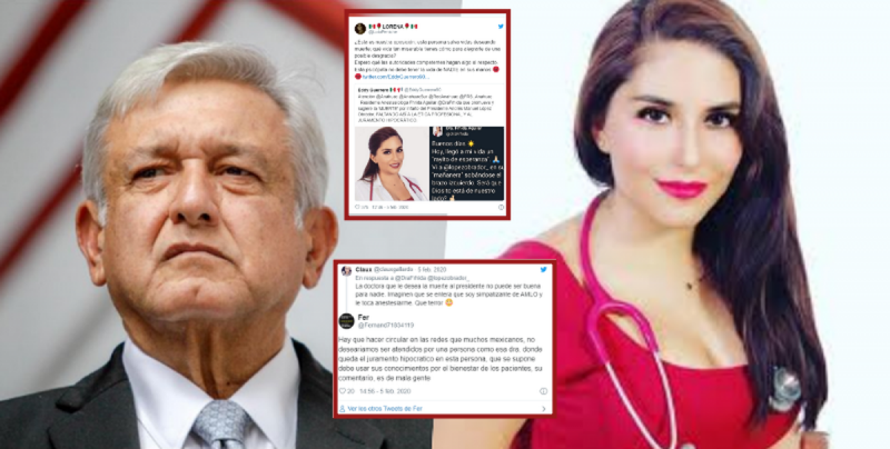 Tuiteros tunden a doctora de Anáhuac por desearle la muerte a AMLO