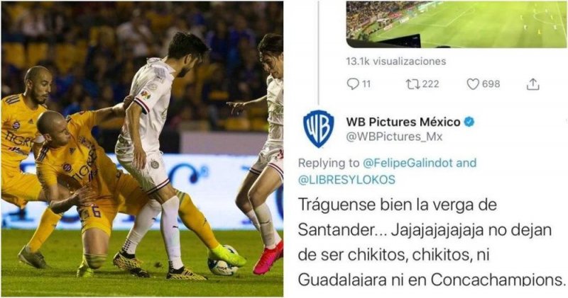El polémico tuit de Warner Bros a Tigres luego de la derrota de Chivas