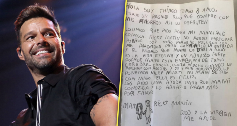 Niño de 8 años gasta todos sus ahorros para que su madre conozca a Ricky Martin 