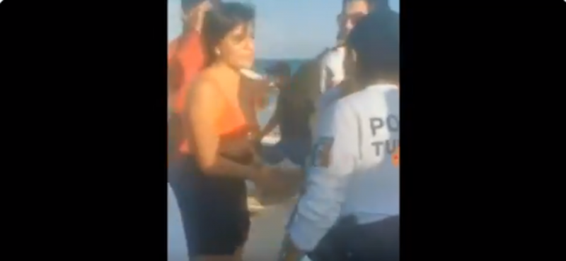 Policías esposan e intentan detener a bañistas por estar en playa “privada” sin consumir