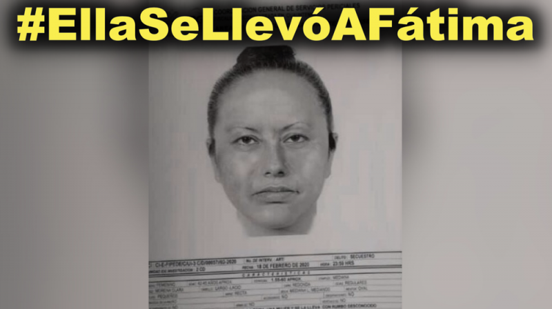 Usuarios difunden retrato hablado de la mujer que se llevó a Fátima; vendía papas afuera de la escue