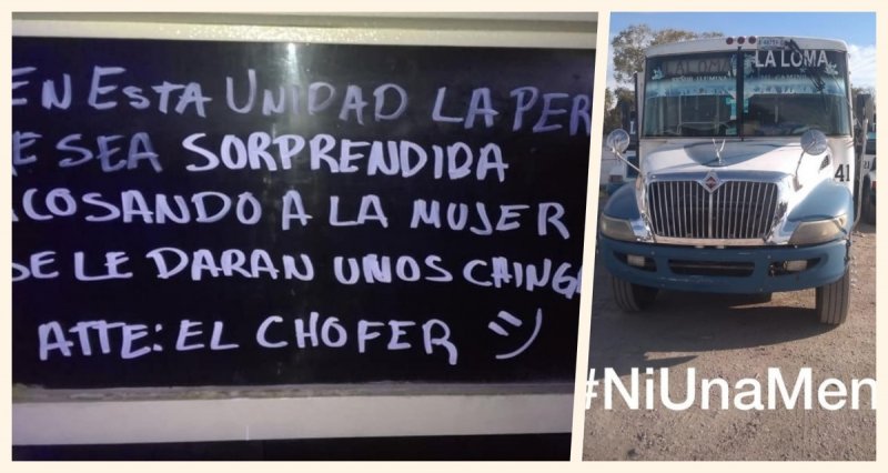 En Torreón los chóferes lanzan advertencia a los acosadores de mujeresy
