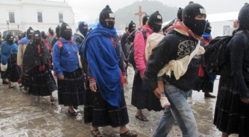 Mujeres del EZLN se unen al paro nacional del 9M: 