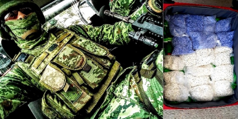 Can de la Guardia Nacional descubre 29 mil dosis de droga en Tuxtla