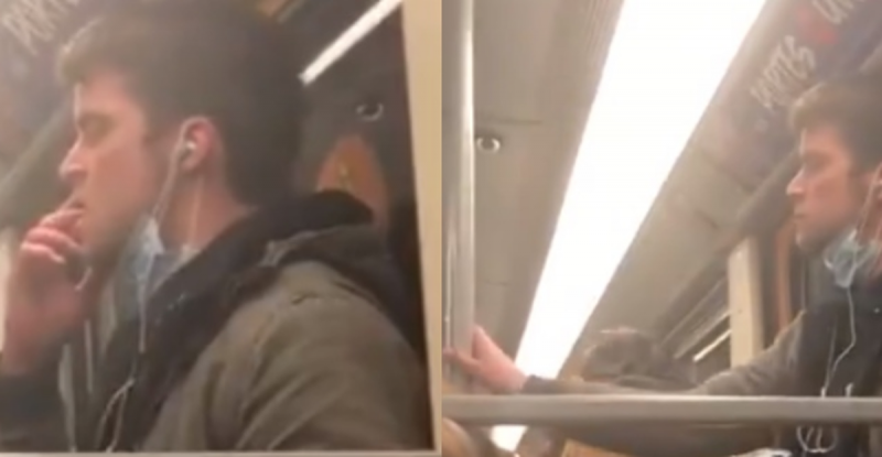 Hombre lame su mano y embarra su saliva en vagón del Metroy