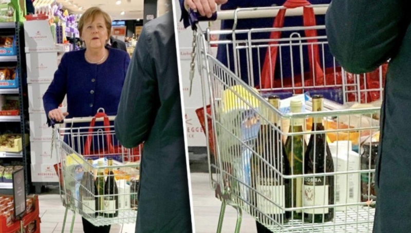 En pleno crisis del COVID-19, usuarios sorprenden comprando varias botellas de vino a Angela Merkel 
