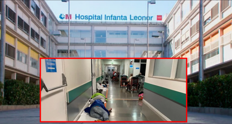 Las desgarradoras imágenes de pacientes con COVID-19 tirados en el piso en hospital en España