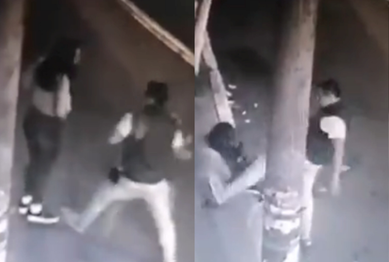 Cámaras de video captan a sujeto golpeando y pateando a una joven en calles de la CDMX