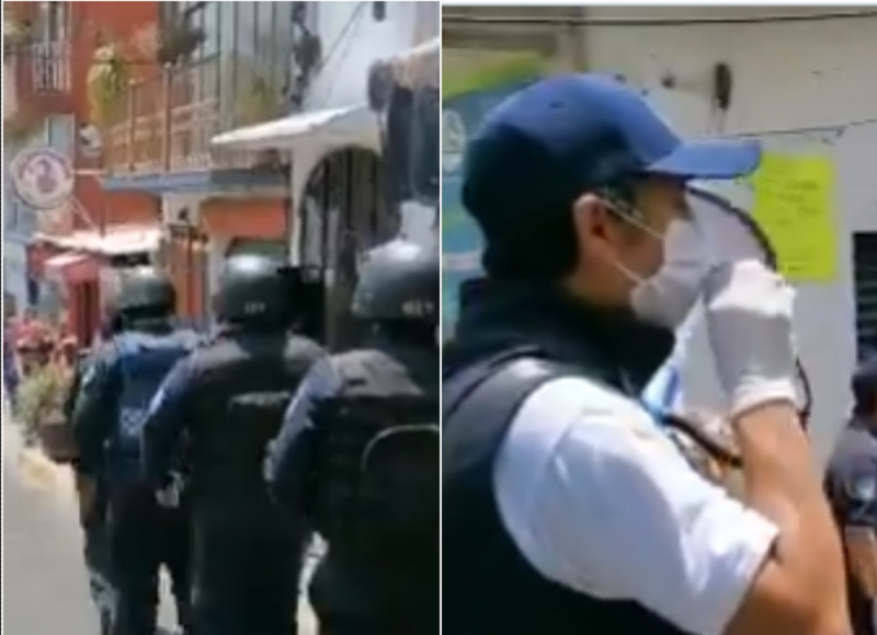 Policías salen a las calles de Cuajimalpa a pedirle a la ciudadanía que se queden en casa