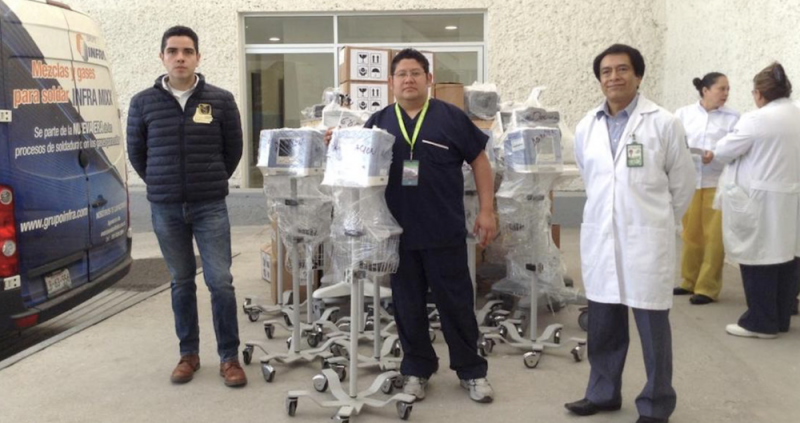Hospital del IMSS en CDMX recibe donación de 50 ventiladores para pacientes con COVID-19