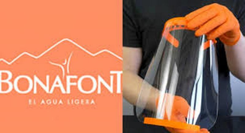 Bonafont anuncia la creación de máscaras protectoras con plástico de botellas
