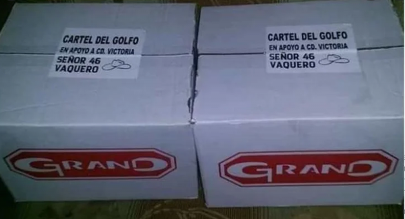 Narcos en Tamaulipas reparten despensas para ayudar a los pobres por Coronavirus