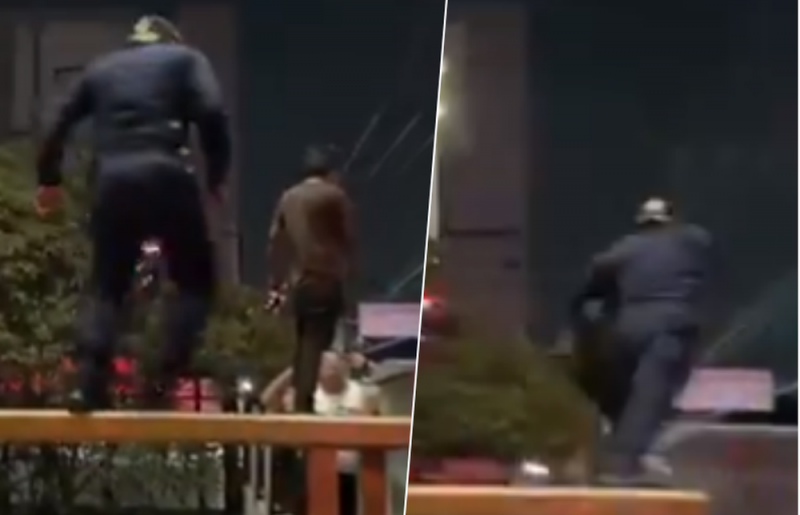 Policía de la CDMX se viste de Héroe y evita el suicidio de un hombre en Circuito Interior