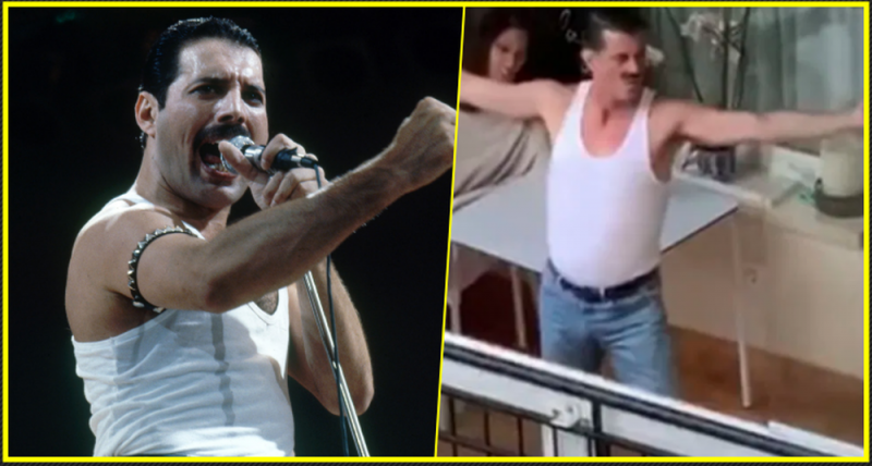Imita a Freddie Mercury y da ESPECTÁCULO a todos sus VECINOSy