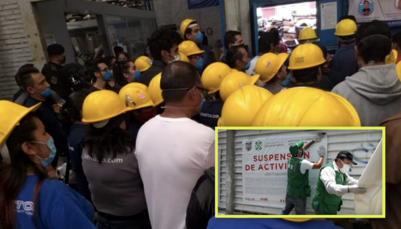 CDMX CLAUSURA fábrica Benotto por obligar a trabajar a 350 trabajadores CLANDESTINAMENTE 