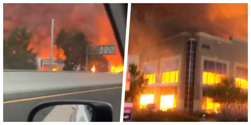 #ÚltimoMomento Centro de distribución de Amazon arde en llamas con 40 empleados adentro (VIDEOS)