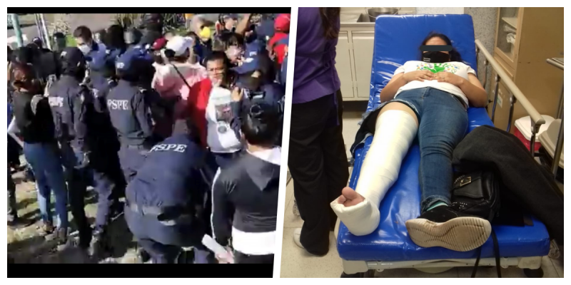 Policías de Guanajuato GOLPEAN y le ROMPEN una pierna a familiar de desaparecido