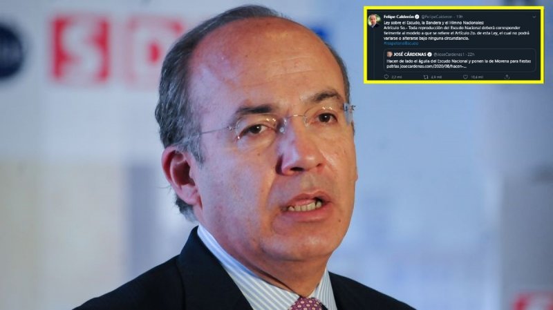 Calderón lo hace de nuevo y comparte Fake News; águila juarista no es parte del logo de Morena