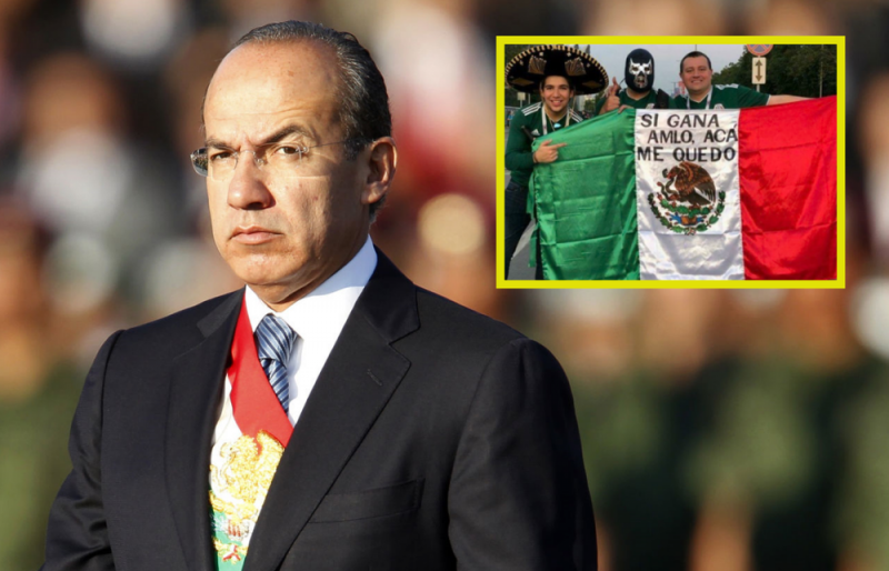 Tras polémica de Águila en el Zócalo, recuerdan a Calderón que su hijo modificó bandera