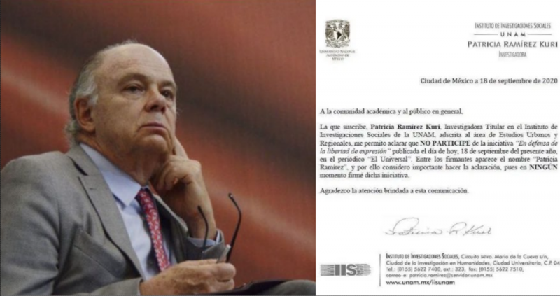 Investigadora de la UNAM se deslinda de carta de los 650: “Yo no la firmé”
