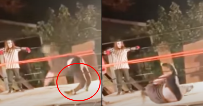 VIDEO FUERTE: Luchador se rompe las rodillas mientras saltaba en el ringy