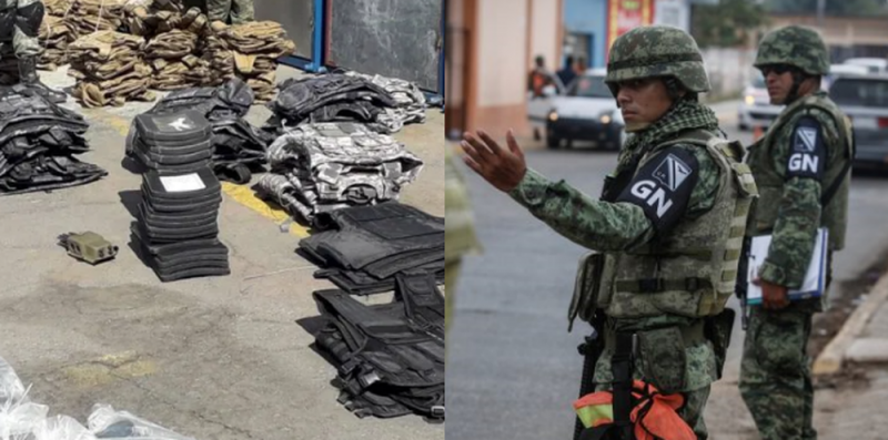 Asegura MEGA ARSENAL y drogas del CJNG la Guardia Nacional (fotos)