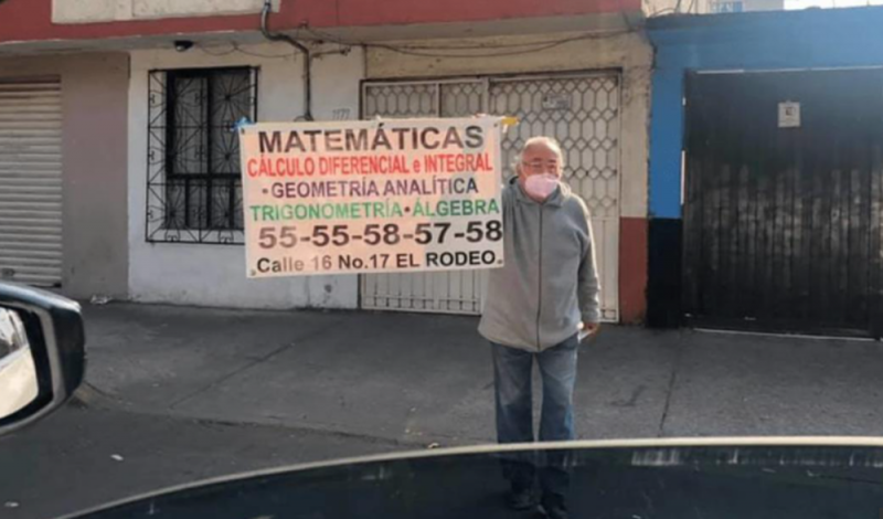 Abuelito pide ayuda para encontrar trabajo; ofrece clases de Matemáticas