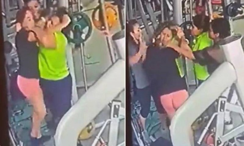 Mujeres pelean y se desgreñan dentro de un gimnasio por aparato (VIDEO)