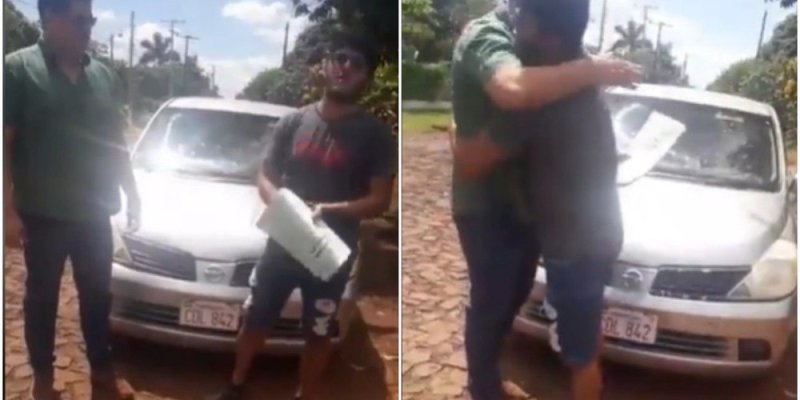 VIDEO: Hombre rifa su auto para pagar la operación de su hija y el ganador se lo regresa