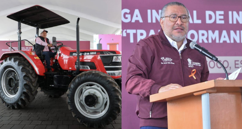 Delfina Gómez entrega tractores, invernaderos, cisternas y apoyos a campesinos 