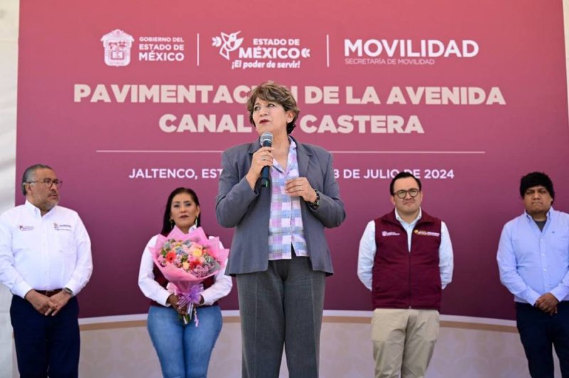 Delfina Gómez da banderazo a 54 obras de movilidad y transporte en el Edomex 